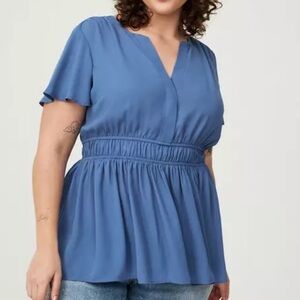 Torrid Blue Babydoll Top